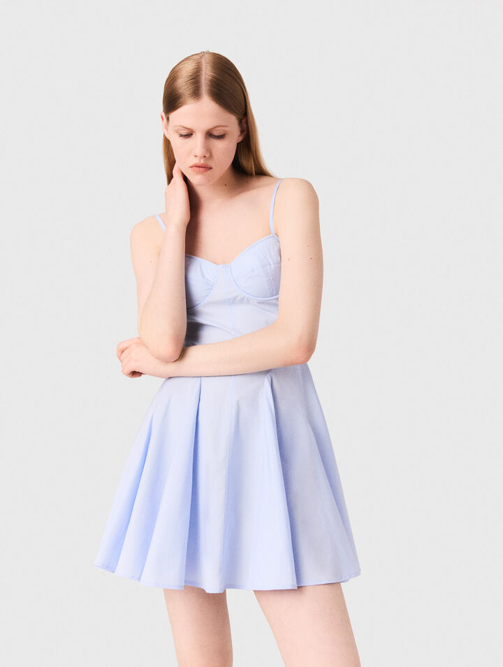 Short cotton flared dress